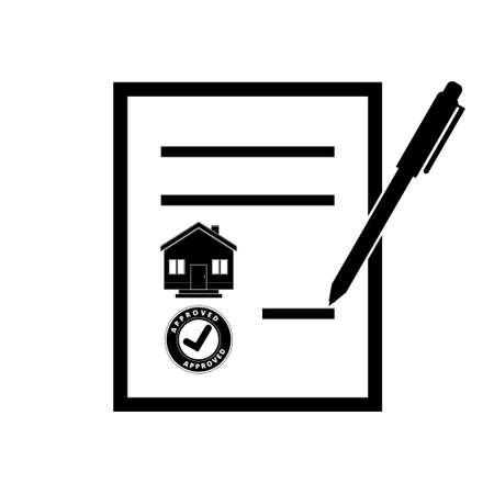 Real estate business contract agreementのイラスト素材