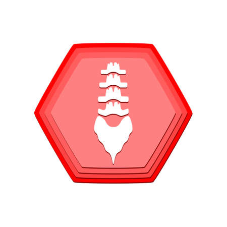Human spine sign, Spine structure icon