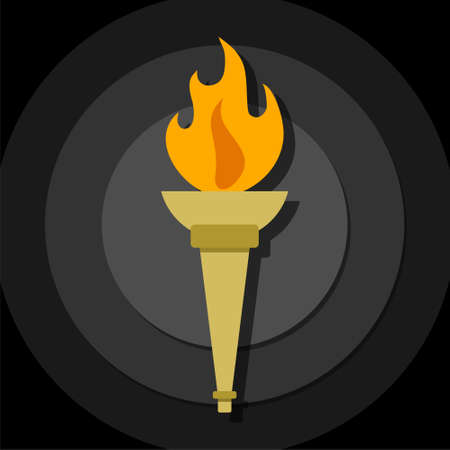 Olympic torch flame iconのイラスト素材