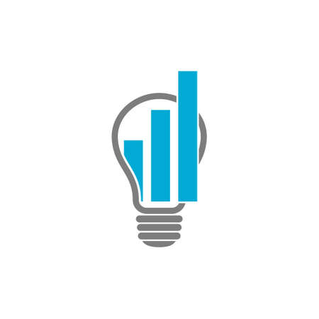 Light bulb with a graphのイラスト素材