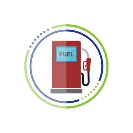 Fuel pump icon, Symbol of Gas station on white backgroundのイラスト素材