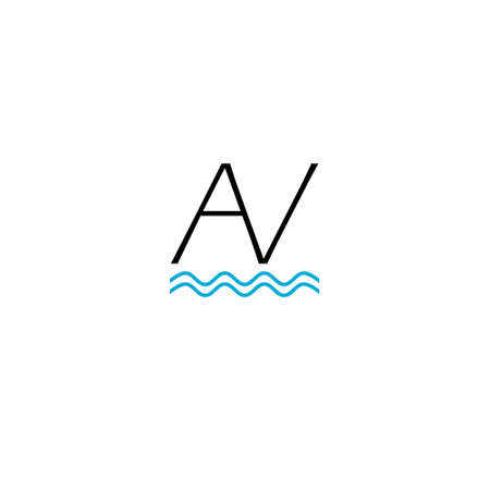 Initial Letter AV Template Designのイラスト素材