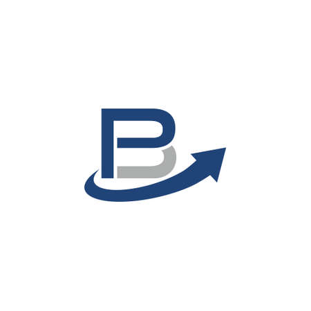Letter B with arrow business templateのイラスト素材