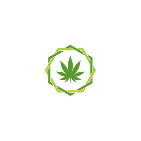 Marijuana leaf icon, Cannabis leaf iconのイラスト素材