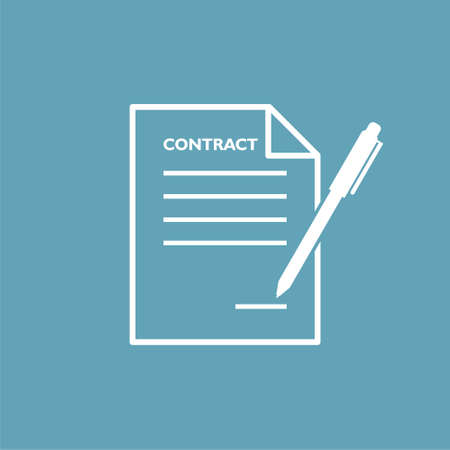 Signed a contract, The form of documentのイラスト素材