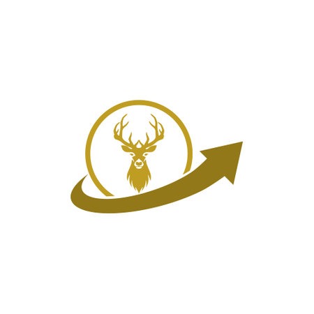 Hunting  design inspiration, deer head  designのイラスト素材