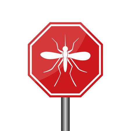 Mosquito silhouette road signのイラスト素材