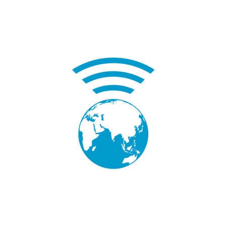 World with wifi zone internet symbolのイラスト素材