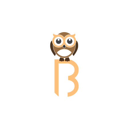 Letter B  design, Owl conceptのイラスト素材