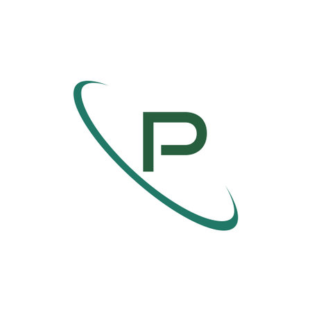 P logo letter icon signのイラスト素材