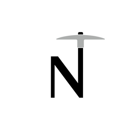 Letter N logo on white backgroundのイラスト素材