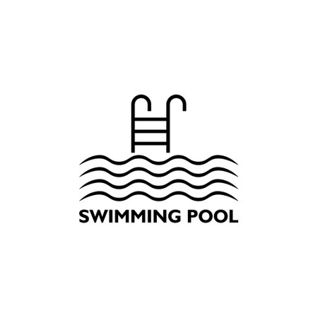 Swimming pool icon logo signのイラスト素材