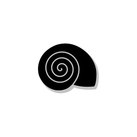 Cute snail shell logo iconのイラスト素材