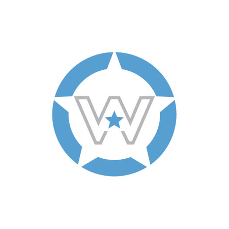 Classic Initial W Abstract Logo icon designのイラスト素材