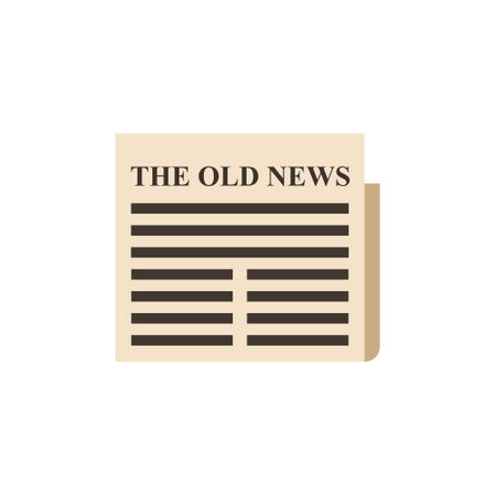 The Old News icon, Vintage newspaper templateのイラスト素材
