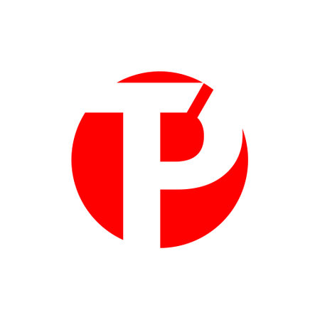 Initial letter TP circle logoのイラスト素材
