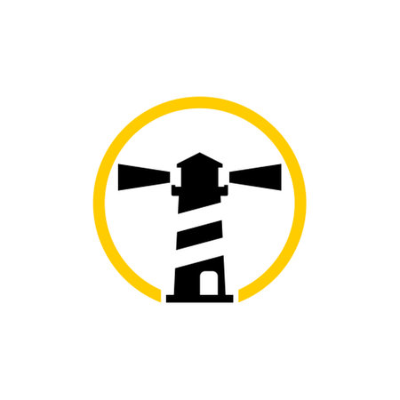 Lighthouse icon, logoのイラスト素材
