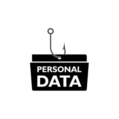 Fishing personal data icon illustrationのイラスト素材