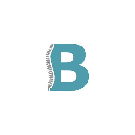 Letter B logo icon design, spine conceptのイラスト素材