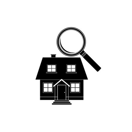 Searching for a new home icon, sign.のイラスト素材