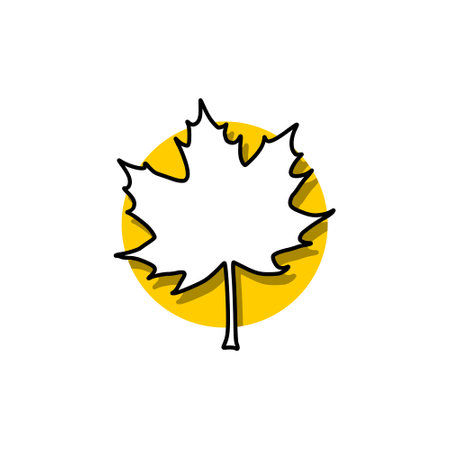 Maple leaf Canada symbol, iconのイラスト素材