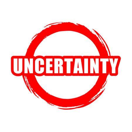 Red Uncertainty button, sign, iconのイラスト素材