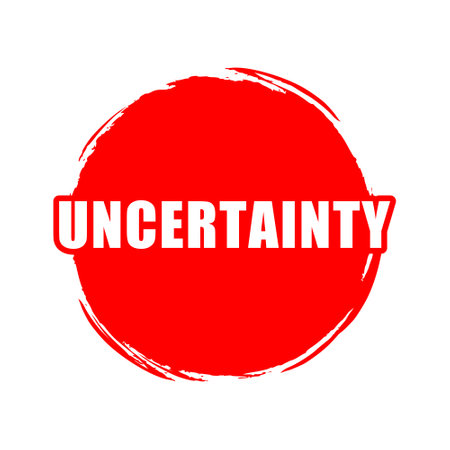 Red Uncertainty button, sign, iconのイラスト素材