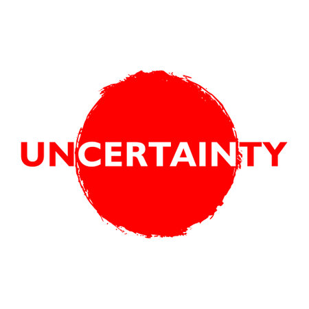 Red Uncertainty button, sign, iconのイラスト素材