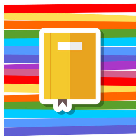 Book simple icon on a colored backgroundのイラスト素材