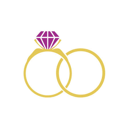 Wedding Rings icon, signのイラスト素材
