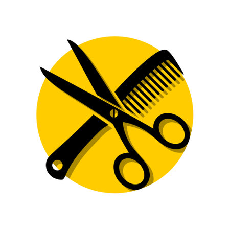Scissors comb hair salon   illustrationのイラスト素材