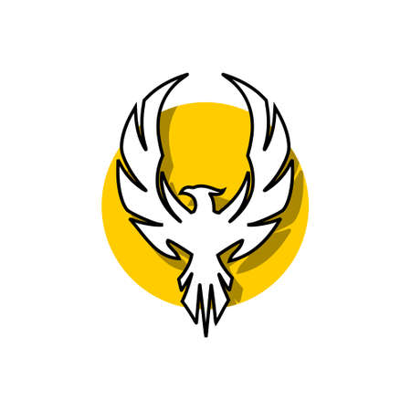 Phoenix circle  icon, signのイラスト素材