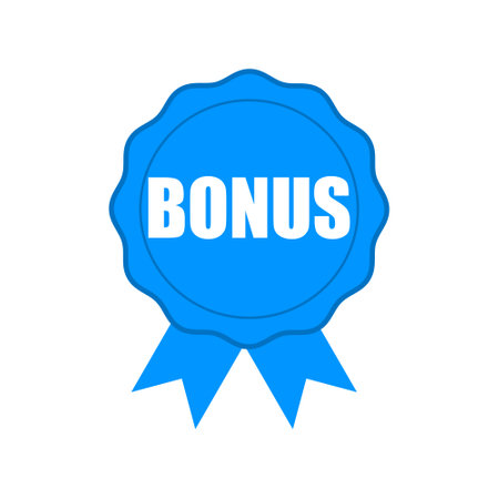 Blue Bonus icon illustrationのイラスト素材