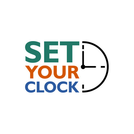 Set your clock sign, icon illustrationのイラスト素材
