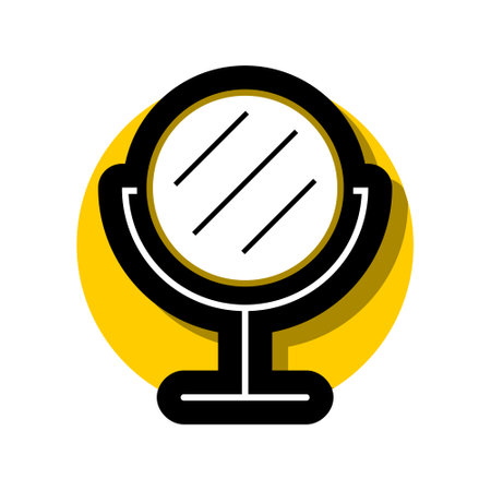 Mirror icon isolated on white backgroundのイラスト素材