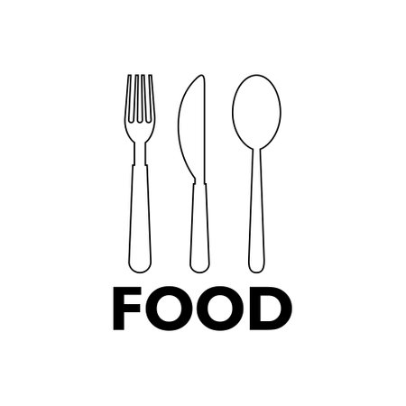 Food Fork Knife Spoon icon, sign illustrationのイラスト素材