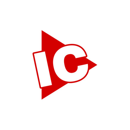 Initial Letter Logo IC Template Simple Designのイラスト素材