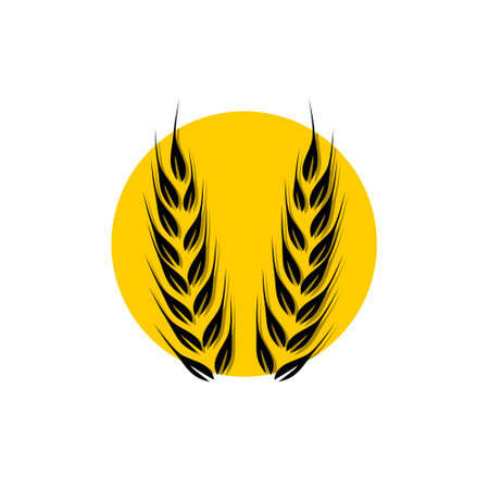 Wheat Icon Logo Design Element illustrationのイラスト素材