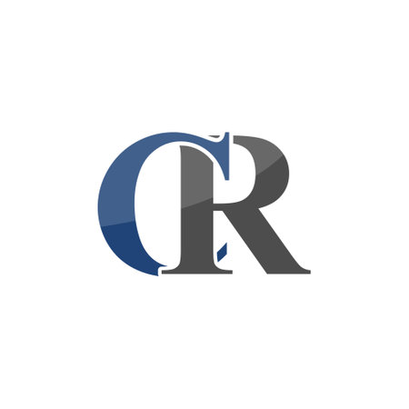 Initial CR   template with modern frameのイラスト素材