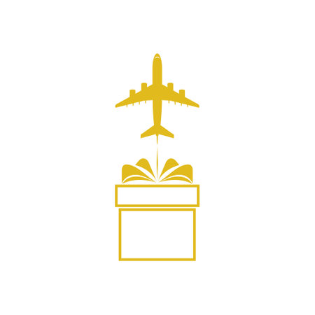 Travel Gift Icon   Design Elementのイラスト素材