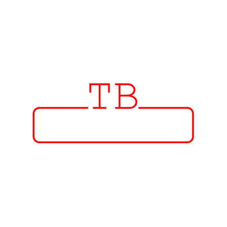 Red TB letter  design, Best line icon designのイラスト素材