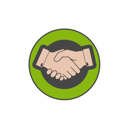 Business handshake two hands make a dealのイラスト素材