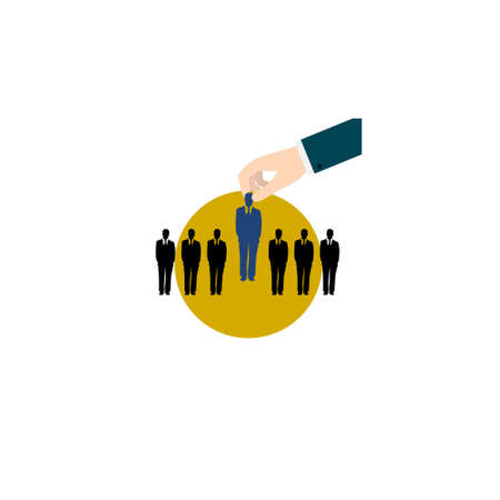 Human resources icon on white background, flat style logoのイラスト素材