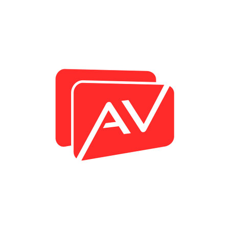 Initial Letter AV Template Design on whiteのイラスト素材