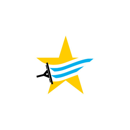Cleaning star icon symbol. Isolated illustration of icon signのイラスト素材
