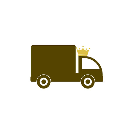 King Shipping logo designs, King Delivery iconのイラスト素材