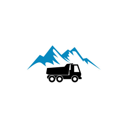 Truck silhouette. Truck logo icon designのイラスト素材