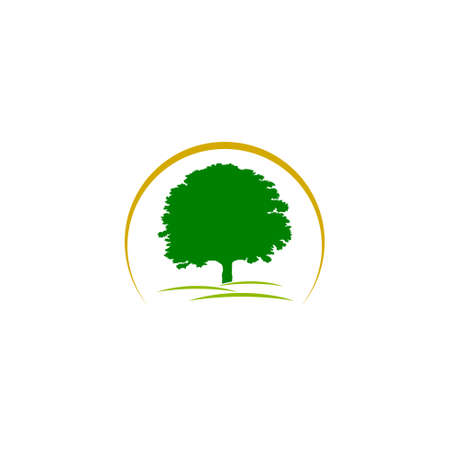 Tree logo, circle conceptのイラスト素材
