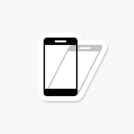 Smartphone sticker in modern flat style for webのイラスト素材