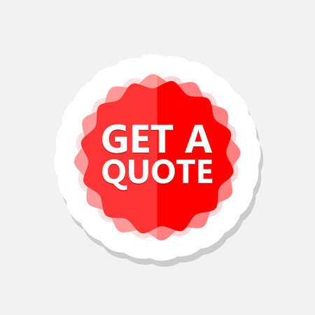 Get a quote isolated sign stickerのイラスト素材